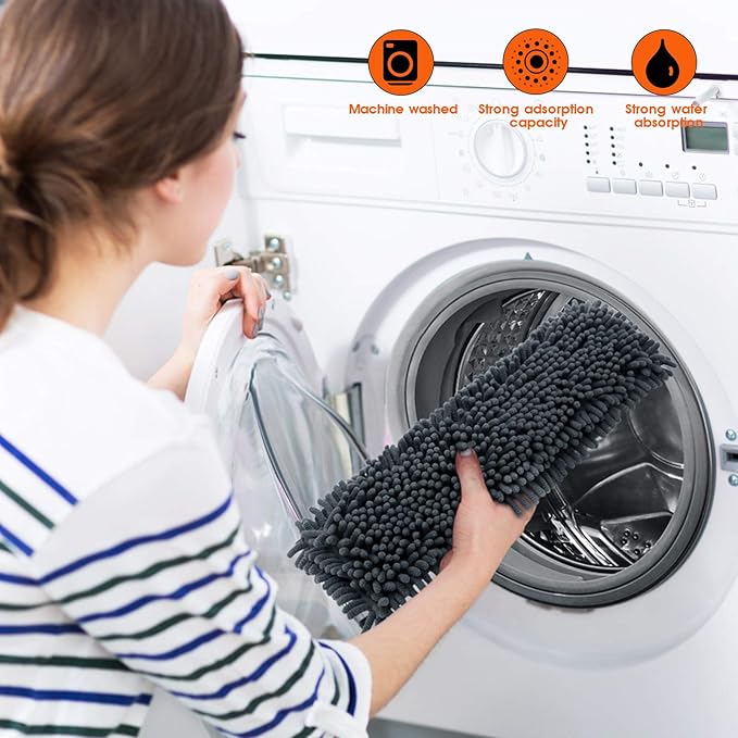 MASTERTOP Professional Microfiber Floor Mop - Flat Mop for Hardwood, Tiles, Laminate, Vinyl with 4 Refills, Extendable Handle