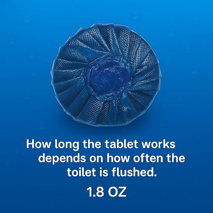 Automatic Toilet Bowl Cleaner Tablets, Blue Long-Lasting Tank Freshener (14 Pack)