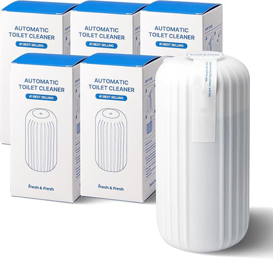 Fresh & Fresh Automatic Toilet Bowl Cleaners - 5 Bottles(UPTO 2500 FLUSHES/Bottle), Commercial and Residential Cleaner 3-4 MONTH Lasting Toilet Bowl Cleaner Bottle