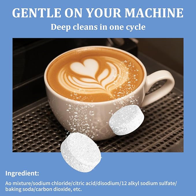 Coffee Maker Cleaner Descaler Tablets, 24 Counts Machine Cleaning Tabs, Works With Multi-cup And Single-serve Brewers, Suitable For Descale Automatic Coffee, Restore Barista Grade Taste