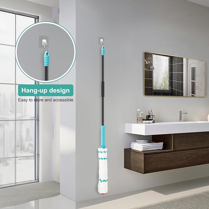 KeFanta Self Wringing Twist Mops for Floor Cleaning, Microfiber Floor mop with 57 " Long Handle, Easy Wring Mop for Hardwood Commercial Household Clean