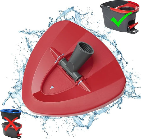 Spin Mop Replacement Head Base Compatible with O-Cedar EasyWring 1-Tank System Mop Rotating Triangle Mop Head Cover Replacement Rotating Mop Base Plastic Base for Spin Mop Accessories, Red