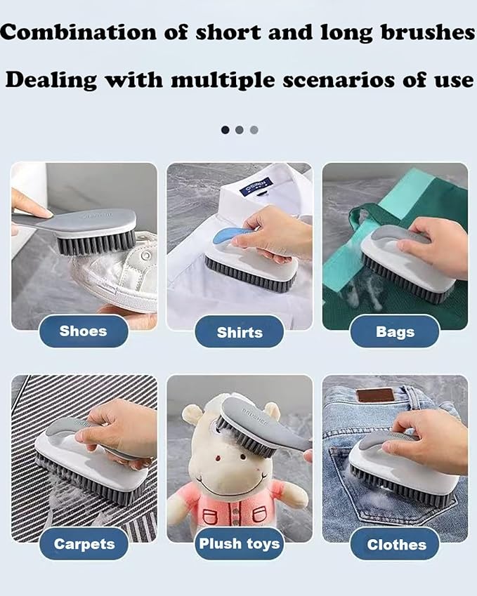 Scrub Brush for Stains-2 Pack Fabric Cleaning Brush,Laundry Stain Remover Brush,Clothes Scrub Brushes Cleaner Soft Bristle Scrubbing Brushes Household Cleaning for Carpet Clothes Bags & More