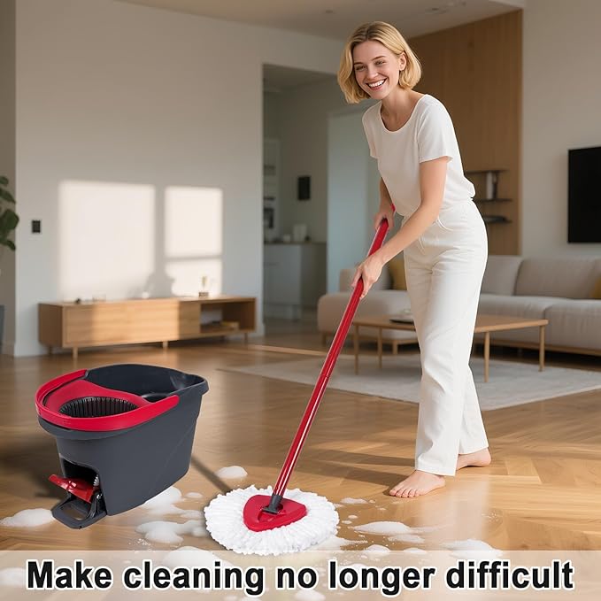 3 Pack Spin Mop Replacement Head Mop Refill Compatible with Ocedar Triangle Swivel Mops Microfiber Swivel Mop Refill,Deep Clean,Machine Washable and Easy to Replace