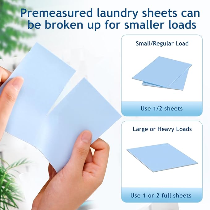 Heavy Duty Laundry Detergent Sheets, Fresh Linen Scent | 32ct Up to 64 Loads,Ultra-Concentrated New Formula | Eco-Friendly | Recyclable Packaging | Stain Fighting-Hypoallergenic Laundry Sheets