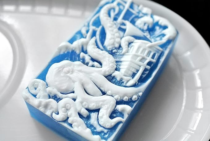 Kraken Silicone Mold for SOAP Making Resin Candle Wax Plaster Cake Chocolate Octopus