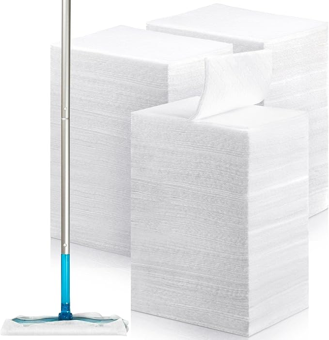 Hoolerry 900 Count Dry Sweeping Cloths Dry Mop Refills Sweeper Dusting Cloths Disposable Duster Refills Floor Mop Pads, 11.81 x 8.66 inch