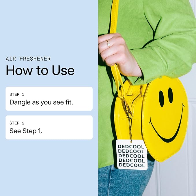 DedCool Air Freshener | Fragrance 03 | For Cars, Closets & Drawers | Hanging Odor Eliminator | Juniper Berries, Pomelo, Saffron | Long-Lasting Scent with Essential Oils | Non-Toxic Fragrance For All