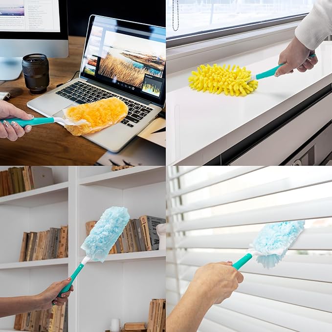 KeFanta 5 Packs Replacement Duster Handles Compatible with Swiffer Dusters (Duster Handle Only)