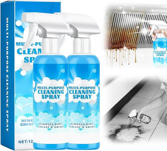 Multifunctional Powerful Spray Kitchen Foam Cleaner, 2025 New Multi-Purpose Cleaning Spray, Easy-To-Use Grease Remover For Kitchen, Fast-Acting Tile Cleaner For Families (2)