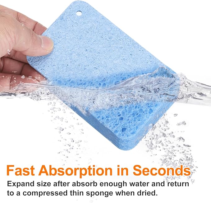 HARFINGTON 20pcs Kitchen Sponges Compressed Non-Scratch Scrub Sponge Dual Sided Cleaning Sponges for Household Use for Kitchen Household Bathroom