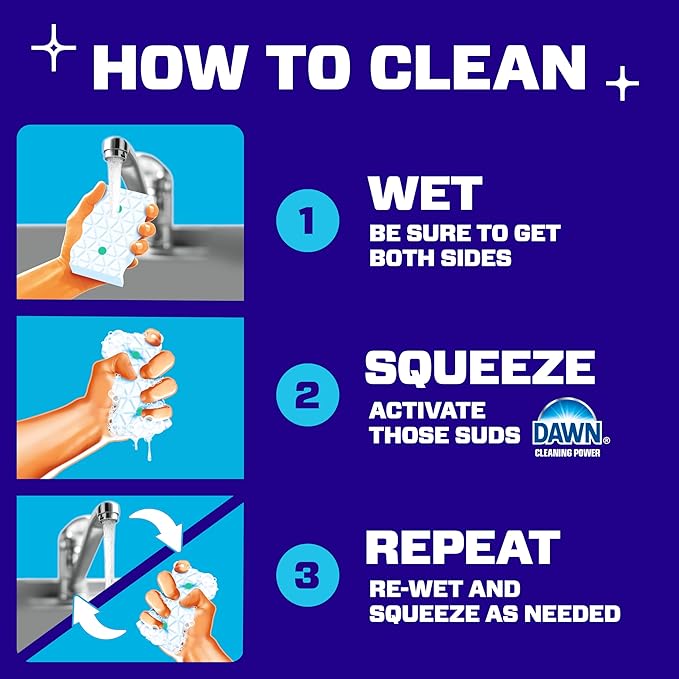 Mr. Clean Magic Eraser Foaming Sponge, All Purpose Cleaner, Dawn Cleaning Power, Ultra Foamy, 5ct