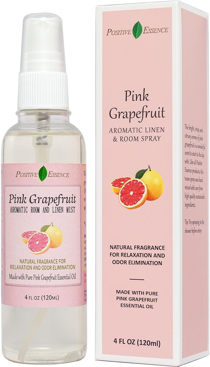Pink Grapefruit Linen and Room Spray, Natural Air Freshener Made with Pure Pink Grapefruit Essential Oil, Bathroom Freshener, Pillow Spray, or Odor Eliminator