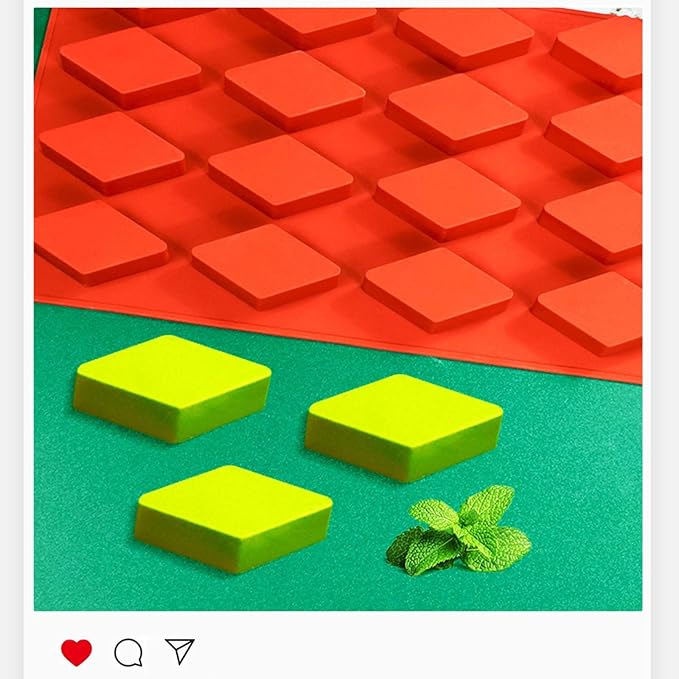 Rhombic Chocolate Baking Molds, 2 Packs 16-Cavity 11.6" x 6.9" Silicone Molds, Diamond Shape Candy Mould for Dessert Cheesecake Truffle Jelly Brownie