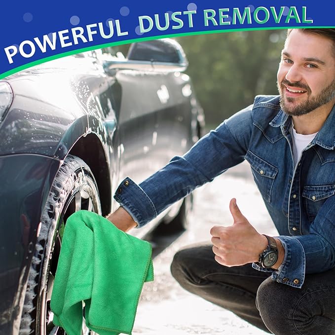 Newwiee 3 Pcs Extra Large Microfiber Cleaning Cloth 30" x 20" Washable Reusable Microfiber Towel Streak Free Lint Free Cloth for Cleaning Home Glass Office Window Bathrooms (Red,Blue,Green)