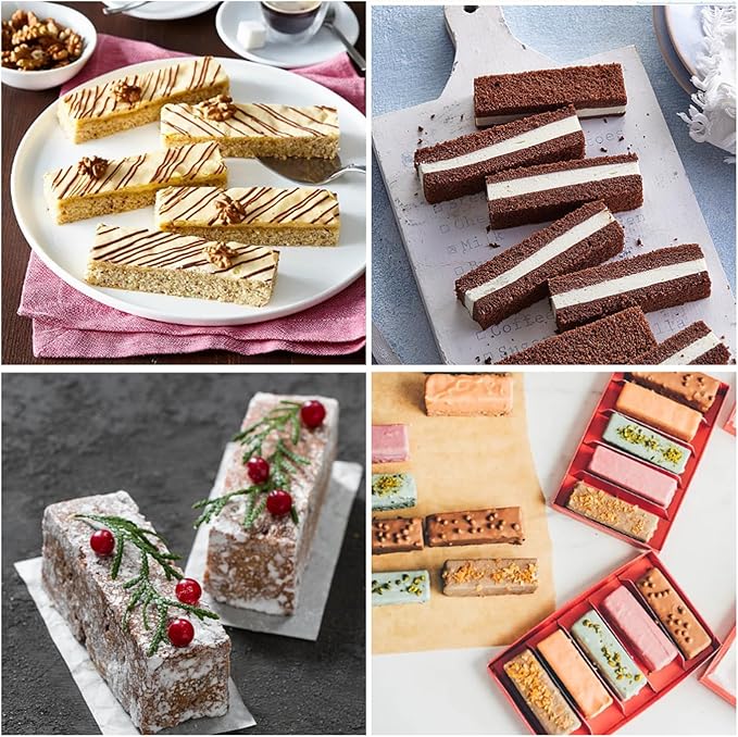 2 Pack Granola Bar Mold Silicone Mold,12 Cavity Rectangle Energy Bar Mold,Cereal Bar Molds for Ganache, Chocolate Bar, Truffles, Cheesecake