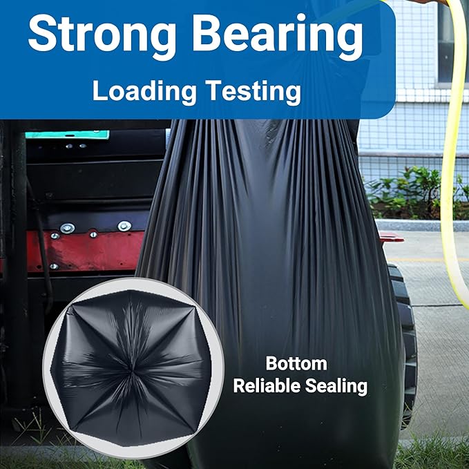 20 Gallon Heavy Duty Trash Bags (100 Count) 1.2 MIL THICK with Twist Ties Compatible with Rubbermaid Brute & Winco & Behren 20 Gallon Round Trash Can Extra Large Sturdy & Tear-Resistant