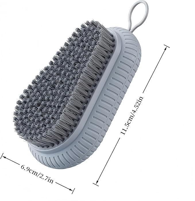 Laundry Brush,Scrub Brush,Easy to Grip Household Cleaning Brushes,Quality Soft Laundry Clothes Shoes Scrubbing Brush (Gray)