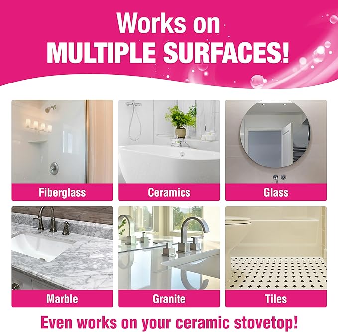 Quick N Brite Scum Off Shower Cleaner - No Scrub, No Harsh Chemical Daily Shower Cleaner, Multi-Surface All-Purpose Cleaner 64 Oz (Packaging May Vary)