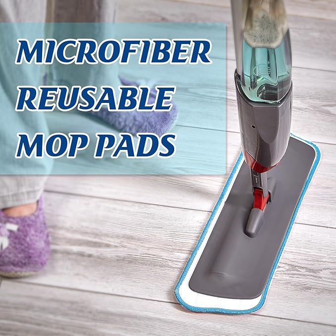 48 Pcs Microfiber Mop Pads Machine Washable Cleaning Flat Mop Head Replacement Reusable Household Pads for Hardwood and Hard Surface Floor Cleaning and Scrubbing