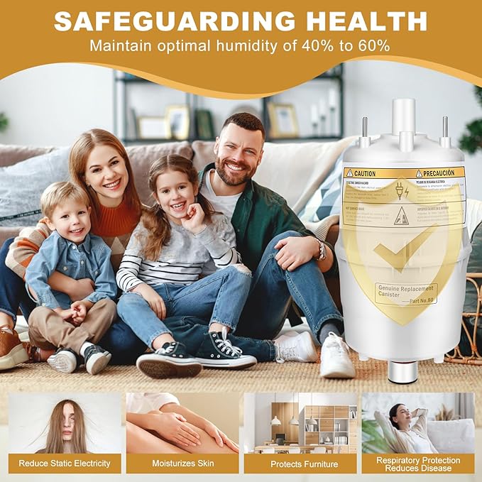 80 Steam Canister Substitute for Aprilaire 800 Replacement Canister(OEM), 80 Canister for Aprilaire Humidifiers 800 801 865 866, Steam Canister Part No. 80 Replace for Aprilaire 800 Canister 2 Pack