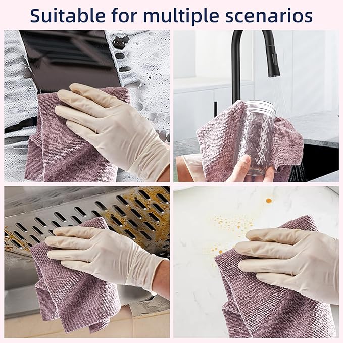 & PLUSH Microfiber Cleaning Cloth Roll - 85 Pack, Tear Away Microfiber Towels, 12" x 12", Reusable, Washable, Streak Free, Ultra Absorbent Dish Rags for Car, Home, Garage or Shop (Dewbury)