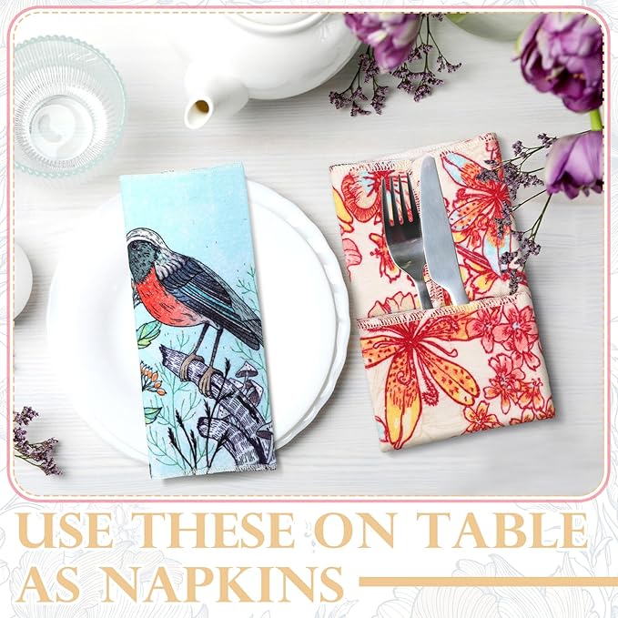 36 Pack Reusable Cleaning Cloths Washable Cotton Kitchen Towels for Home