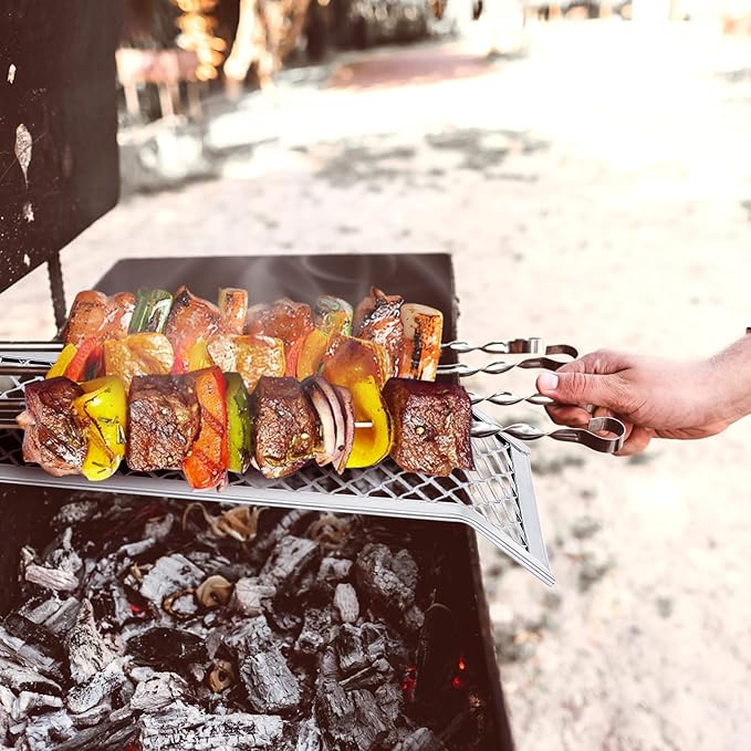 Landhoow 24 Pcs Paint Roller Grid for 1 Gallon Buckets, Paint Screen Strainer 4 Sided Metal Bucket Grid, Silver