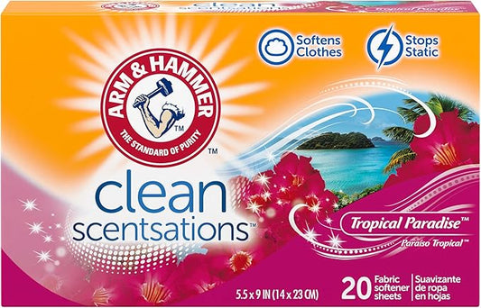 ARM & HAMMER Fabric Softener Sheets, 20 sheets, Tropical Paradise
