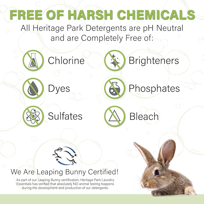 Heritage Park Luxury Laundry Detergent | Dermatologist Tested Plant based Natural & Enzyme Laundry Detergent | Sensitive Skin Friendly - Shore Breeze ((4 fl oz Trial Size)