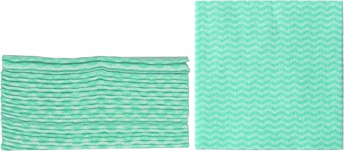 KMAKII Reusable Heavy Duty Cleaning Cloths – Multi-Purpose Dish Towels & Wipes for Kitchen & Home, Super Absorbent, 12 x 12 in (30 x 30 cm), Green, 50 Pack
