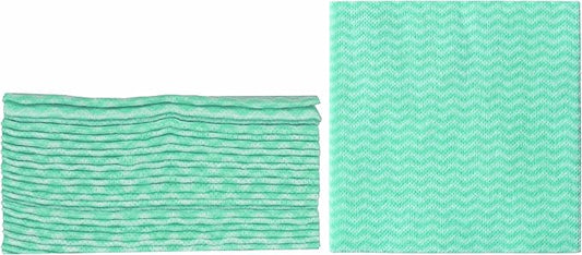 KMAKII Reusable Heavy Duty Cleaning Cloths – Multi-Purpose Dish Towels & Wipes for Kitchen & Home, Super Absorbent, 12 x 12 in (30 x 30 cm), Green, 50 Pack