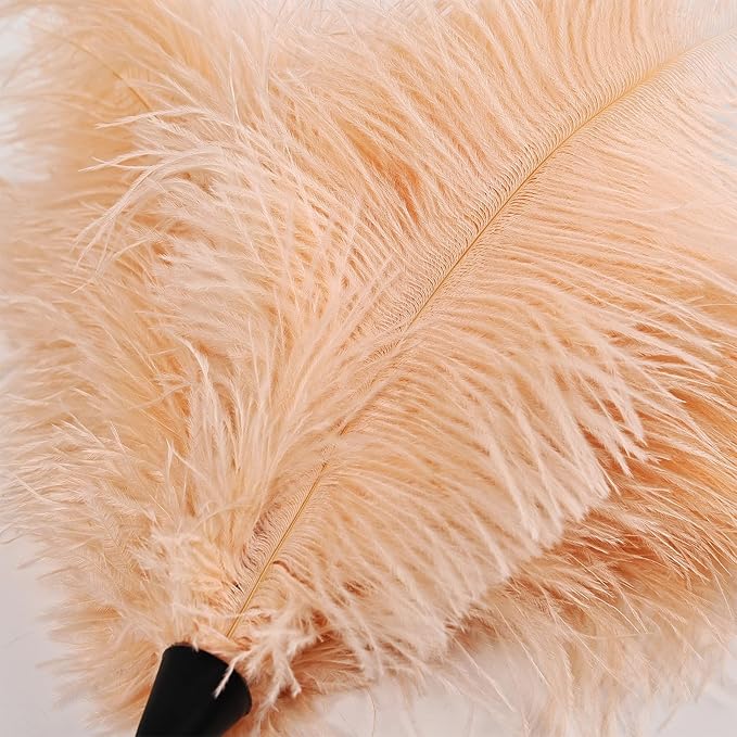 THARAHT 1PCS Ostrich Feather Duster Fluffy Natural with Wood Handle Reusable Washable for Cleaning Keyboard,Home,Car,Office Ostrich Feather Duster,29Inch
