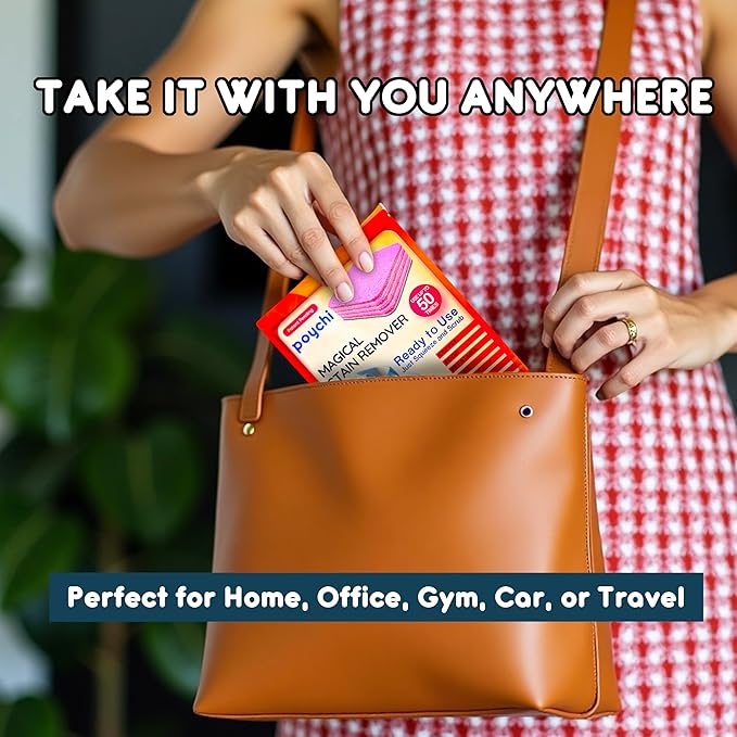 Magical Fiber Stain Remover- Use as Spot Remover- No Dry Cleaning Food, Grease, Coffee Off Laundry, Tea, Fabric, Pet Stains, Stain Remover Sponge Clothes, Carpet, Sofa, Mattress & Upholstery (2 Pack)