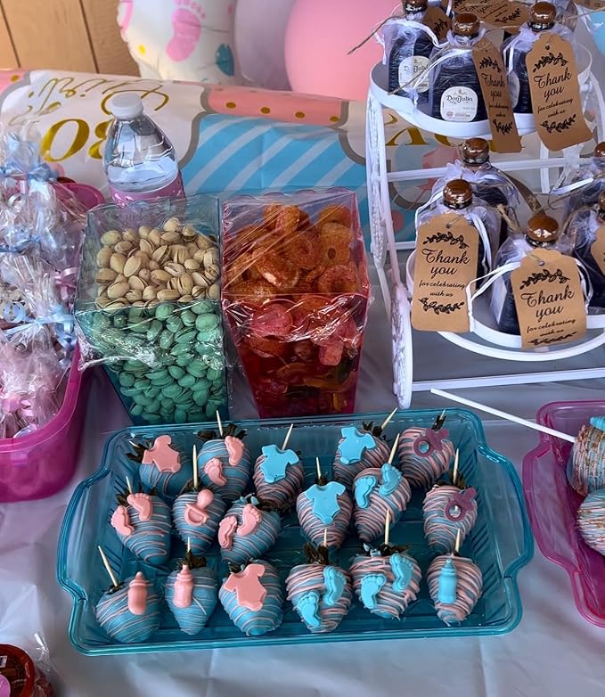 2 Pack Baby Shower Chocolate Molds - Baby Feet, Baby Onesie Baby Bottle Pacifier Baby Carriage Bear Mold, Baby Silicone Mold for Candy Gummy Cake Cupcake Decoration Chocolate