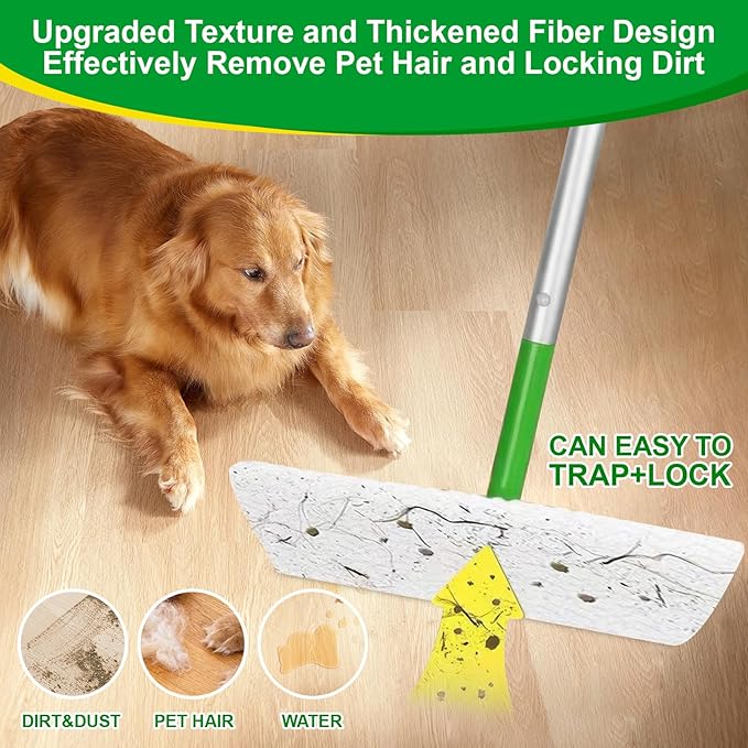 40 Count XL Heavy Duty Dry Sweeping Cloths for Swiffer Sweeper XL Mop - Disposable X-Large Pet Refill - Thickened Multi-Surface Dry Mopping Pad Refills for Floor Cleaning