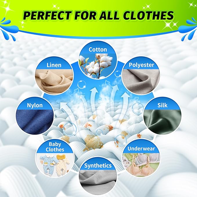 HOMERHYME Laundry Detergent Sheets - Fresh Linen Scent, 200 Loads (100 Sheets), Plastic Free Laundry Sheets for Travel, Dorms, Home, Apartments, Eco & Hypoallergenic