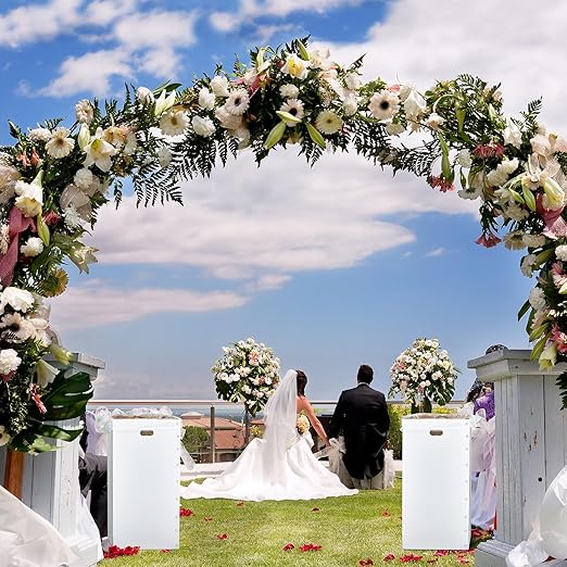 Nosiny 30 Pcs 50 Gallon Disposable and Reusable Corrugated Cardboard Trash Cans for Events, Recycling Bins Bulk with Trash Bags,Cardboard Garbage Boxes for Parties,18" x 18" x 36" (White)