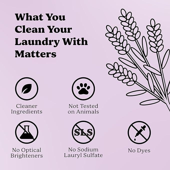 Pronounce Laundry Detergent Powder Alternative | Earth-Derived Ingredients, Eco-Friendly, Safer for Sensitive Skin, Eczema, and Babies. Stain + Smell Fighting. HE Safe (Lavender, 120 Loads).
