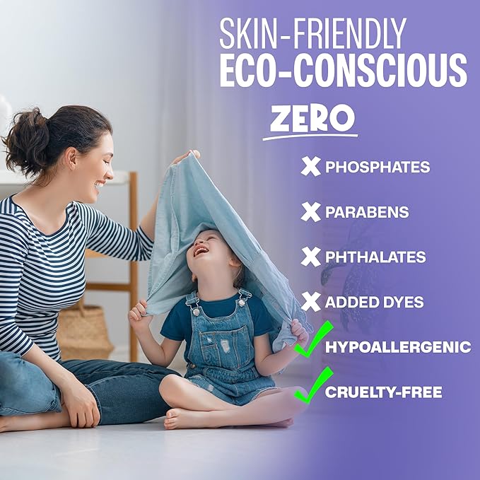 Sudstainables Laundry Detergent Sheets 60 Loads – Dissolvable Laundry Sheet for Washing Machines, Compact Alternative to Liquid & Powder Detergent, Travel-Friendly Soap | Lavender