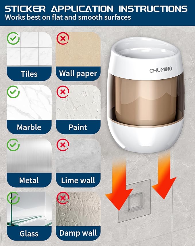 Toilet Brush and Holder Set, 2 Pack Wall-Mounted and Free-Standing Dual Use Toilet Scrubber with Half-Round Design, High-Density Bristle Head, Plastic Toilet Bowl Brush Cleaner for Bathroom