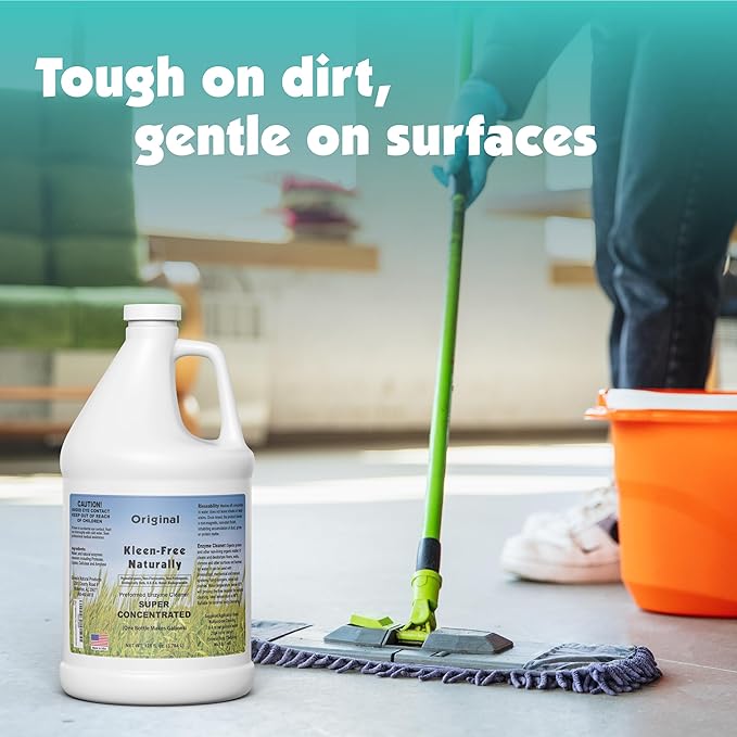Naturally Preformed Enzyme Cleaner, Enzyme Solution, Multi-Purpose Cleaner, Laundry Additive and More - Concentrate - Original Scent - 128oz (1 Gallon)