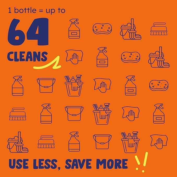 Originally Yellow Lemon Vinegar For Cleaning Purpose | USA Made All Purpose Cleaner | Use as a Floor, Glass, Kitchen, & Bathroom Cleaner | Plant Derived Vinegar Half Gallon | 64 Oz