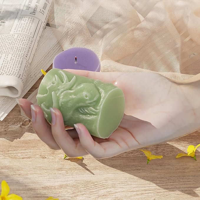 Cylinder Elephant Silicone Molds - Resin, Cake, Soap & Clay Molds - Candle Making & Craft Supplies