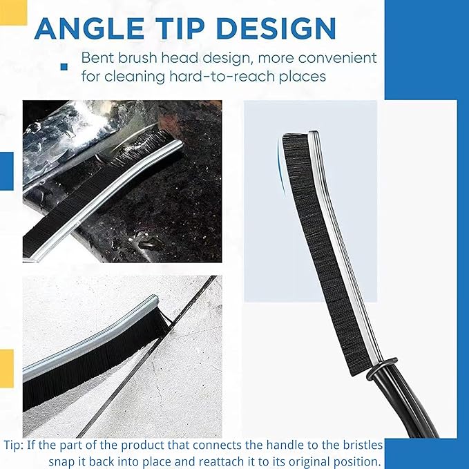 3Pcs Crevice Cleaning Brush Tool Grout Brush Cleaning Supplies, Home Essentials Bathroom Multifunctional Gap Scrub Hard Bristle Brushes for Household Use (Black Cleaning Brush)