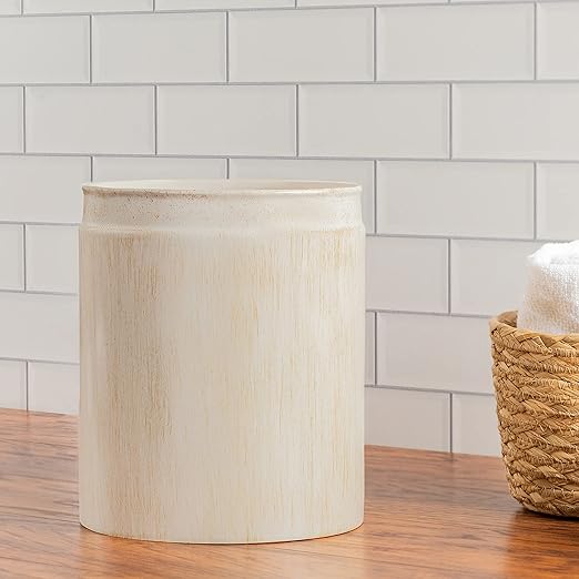 Creative Scents Rustic Luxe Small Bathroom Trash Can 1.53 Gal / 5.8L - Bathroom Garbage Can Bin for Modern Farmhouse Decor - Small Waste Basket for Bathroom and Bedroom