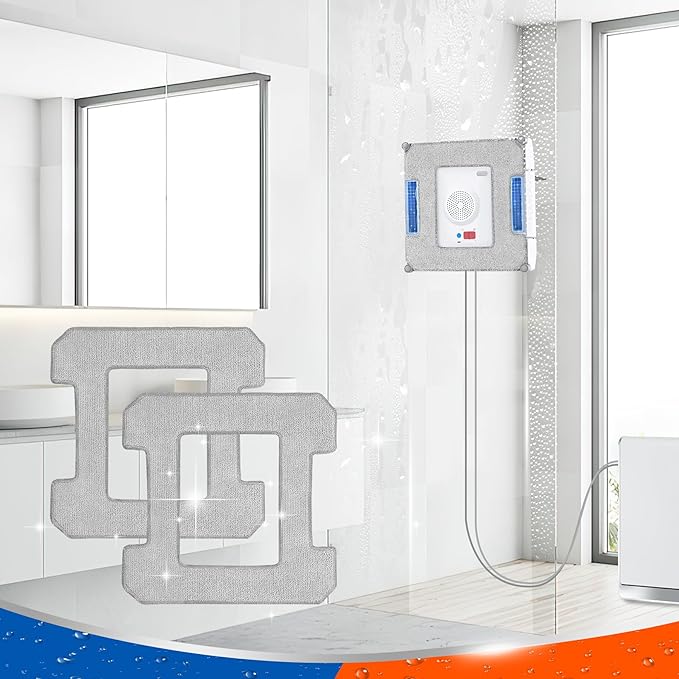 12 Pack Cleaning Rag Compatible with Ecovacs Winbot W2 Omni, W1, W1 Pro Window Vacuum Cleaner Robot, Washable and Reusable W2 Omni Mop Cloth W1 Mop Pad Accessories, Gray