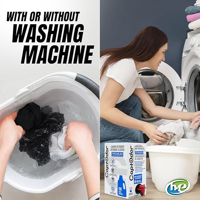 Captodor Premium Laundry Detergent, – Nordic Breeze Scent, Ultra-Concentrated Formula, Eliminates Tough Odors and Dirt, Phosphate-Free, Biodegradable (2.5L (84.53 fl oz))