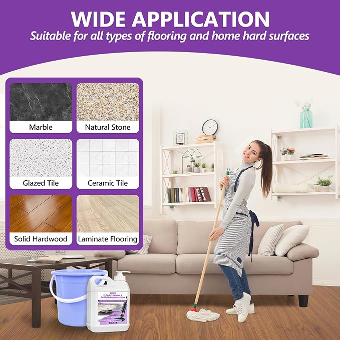 Floor Cleaning Solution- 85 FL OZ-Floor Cleaner for Mopping with Tineco,Deep Cleaning &Deodorizing for Roborock,Compatible with Saros Series,S8/S7 Series,Q Revo/Q Series,iFLOOR Series Wet Dry Vacuum