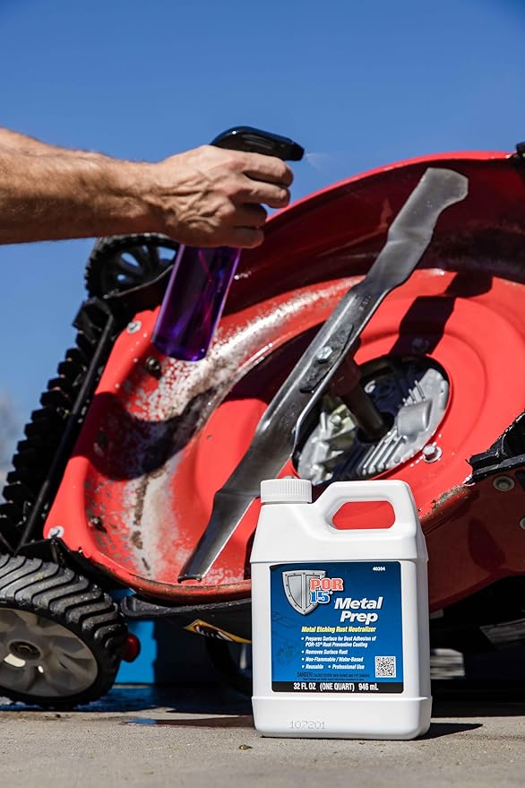 POR-15 Stop Rust Preparation System -Cleaner Degreaser and Metal Prep, Non-flammable and Water-based, 32 Fluid Ounces, 1-quart each